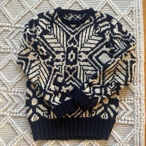 Vintage Wool Fair Isle Sweater M L